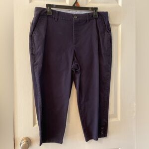 Croft & Barrow Womens Effortless Stretch Navy Blue Size 15 Capri Pants